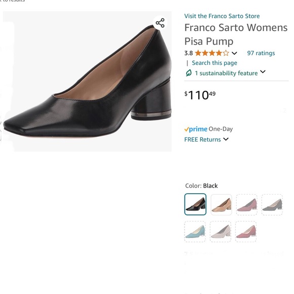 Franco Sarto Shoes - Franco Sarto ‘L-Pisa’ Black Pump